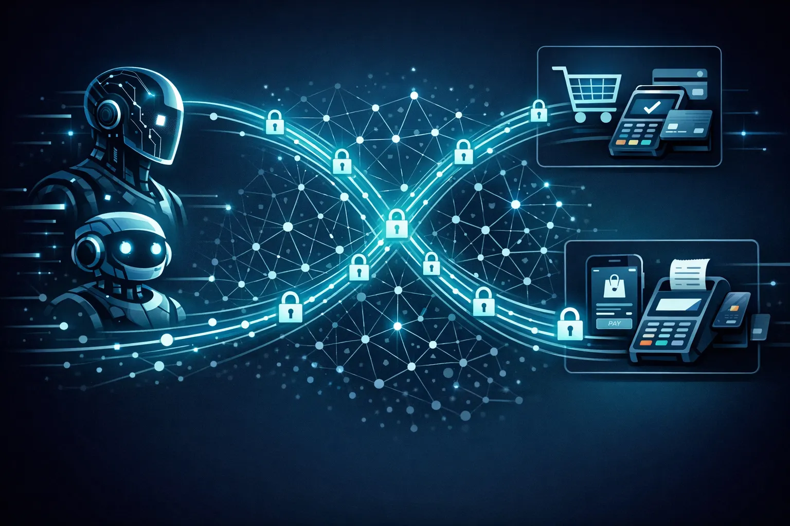 AI agents connecting directly to ecommerce checkout systems via MCP protocol